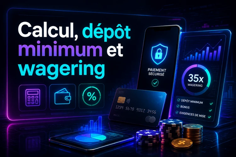 Calcul, dépôt minimum et wagering