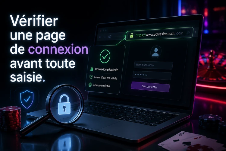 Vérifier une page de connexion avant toute saisie